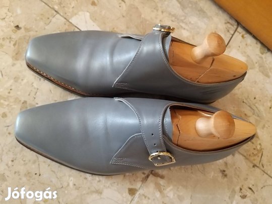 Kézi csatos bőr férfi cipő