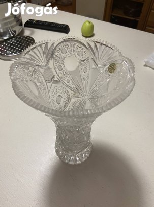 Kézi csiszolású ólomkristály váza