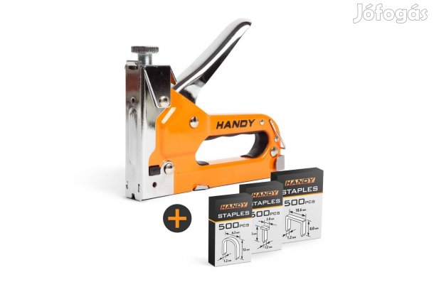 Kézi tűzőgép szett Fém strapabíró - tűzőgép + 3 féle C / T / U kapocs