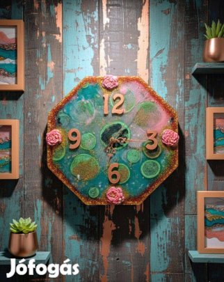 Kézműves Műgyanta Falióra