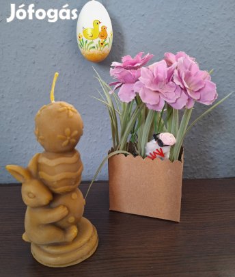 Kézműves, húsvéti méhviasz gyertya