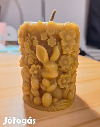 Kézműves, húsvéti méhviasz gyertya