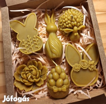 Kézműves, húsvéti méhviasz gyertya box