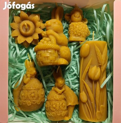 Kézműves, húsvéti méhviasz gyertya box