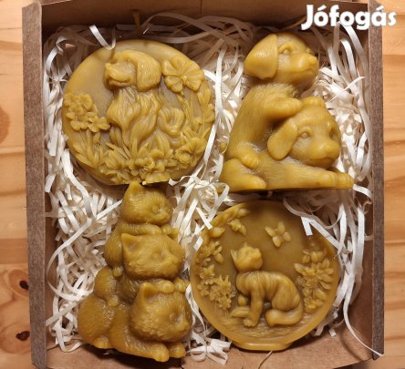 Kézműves, természetes méhviasz gyertya box