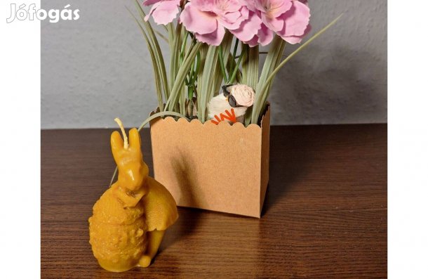 Kézműves húsvéti méhviasz gyertya