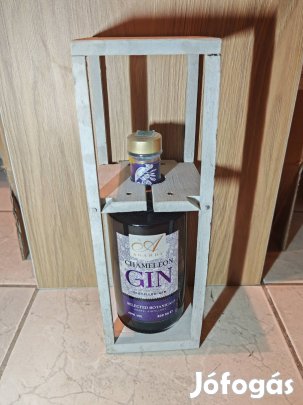 Kézműves italos palack, üveg tartó 