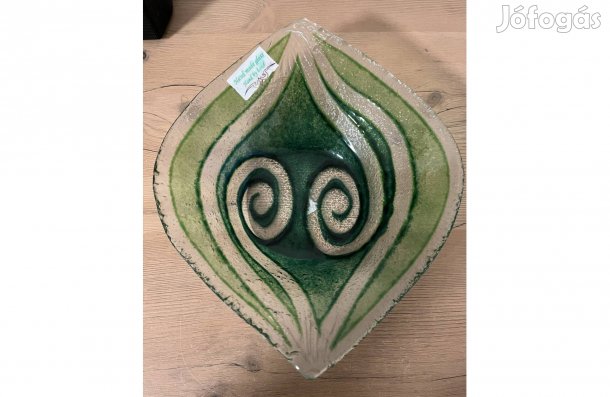 Kézműves mintás üvegtál