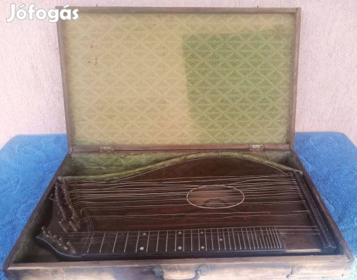 Kézműves stájer citera, Vinzenz A. Müller Graslitz, Bohemia. XIX. száz