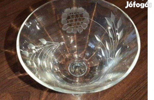 Kézzel csiszolt pezsgős poharak