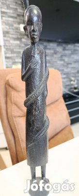 Kézzel faragott afrikai ébenfa szobor (33 cm) 