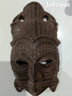 Kézzel faragott afrikai keményfa maszk - 18 cm