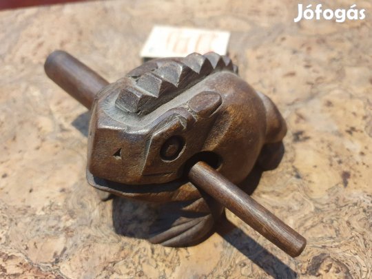 Kézzel faragott brekegő béka hangutánzó játék hangszer csudajó