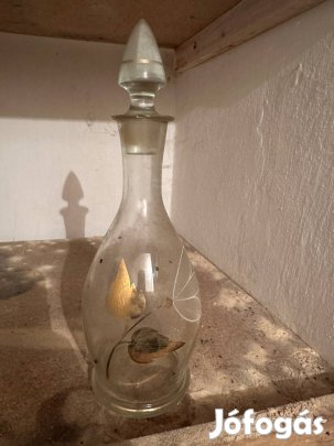 Kézzel festett likőrös üveg