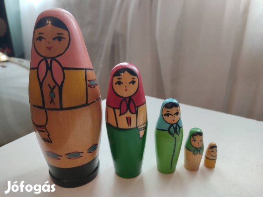 Kézzel festett matrjoska baba eladó