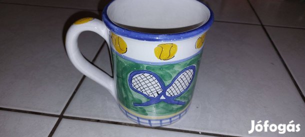 Kézzel festett tenisz kerámia tenisz bögre