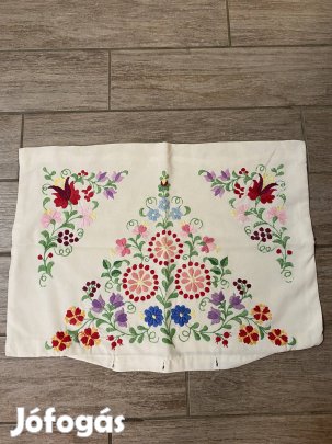 Kézzel hímzett kalocsai mintás párna huzat 50x35 cm