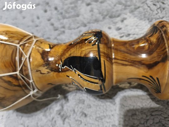 Kézzel készített, dekoratív calabash (tökből készült) dob