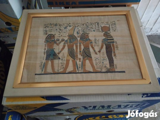 Kézzel készített egyiptomi papiruszfestmény 48000ft óbuda hagyaték rés