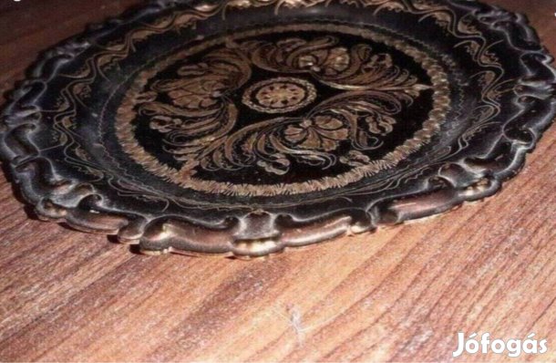Kézzel vésett réz tányér