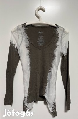 Khaki, áttetsző hosszúujjú póló