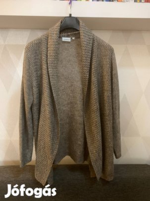 Khaki (barnás zöld) kötött női vízesés kardigán C&A Canda L