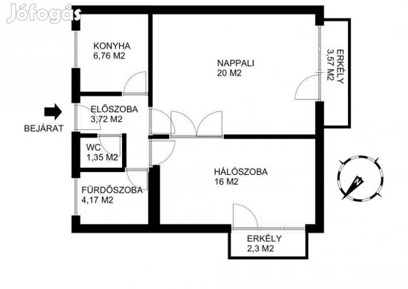 Kiadásra 2 szobás dupla erkélyes Bge közelében