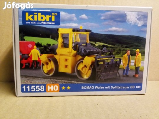 Kibri 11558 Bomag úthenger BS18 modell építőkészlet H0 1:87