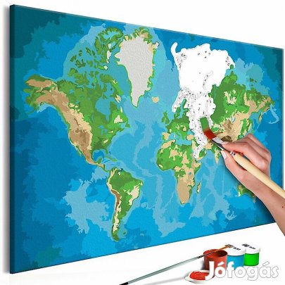 Kifestő - Domborzati világtérkép