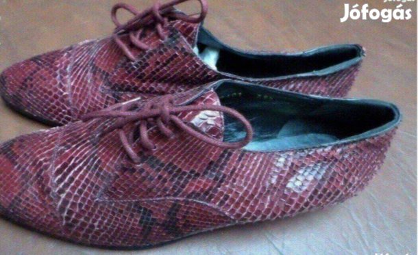 Kígyóbőr cipő Új olasz luxus cipő 39,5