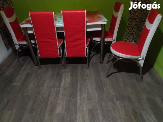 Kihúzható étkezőasztal 5 székkel