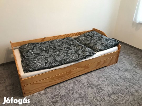 Kihúzható fa ágy eladó matracokkal együtt (Kecskemét)