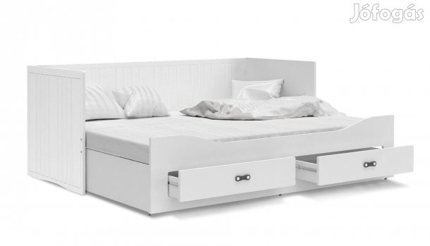 Kihúzható gyerekágy ágyneműtartó fiókokkal és matraccal - Hermes