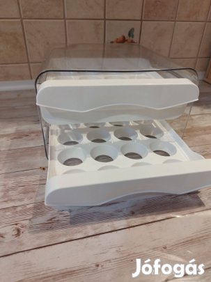Kihúzható kétszintes tojástartó S,M,L-es tojásoknak