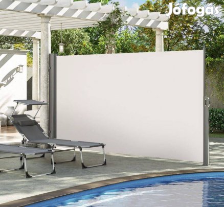 Kihúzható szélfogó, térelválasztó160×450 cm,bézs,Új