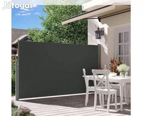 Kihúzható szélfogó, térelválasztó180×300 cm, antracit,Új