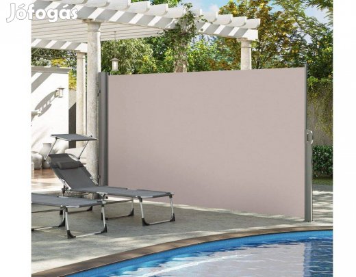 Kihúzható szélfogó, térelválasztó180×400 cm,taupe, Új