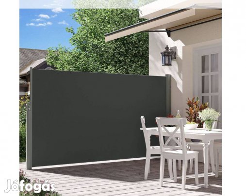 Kihúzható szélfogó, térelválasztó190×450 cm, antracit, Új