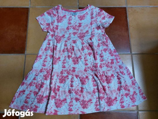 Kik 134/140 fehér alapon mintás rövidujjú ruha