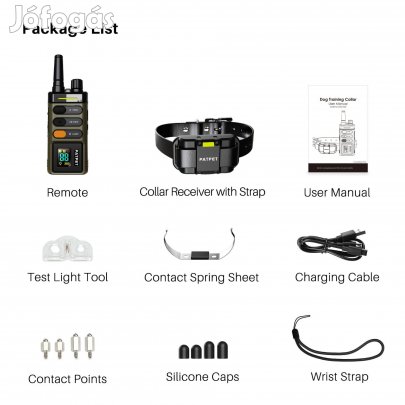 Kiképző nyakörv kiemelkedő hatótávval