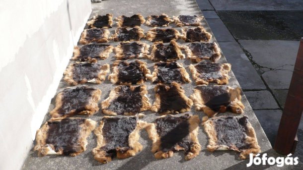 Kikészített nyúlszőrmék