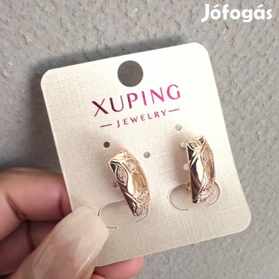 Kiki rose gold színű antiallergén köves xuping fülbevaló