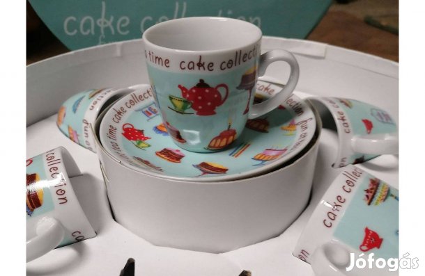 Kína kávéscsésze készlet 6db-os Díszdobozban