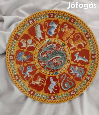 Kinai Horoszkóp Tányér 30 cm átmérővel,hibátlan