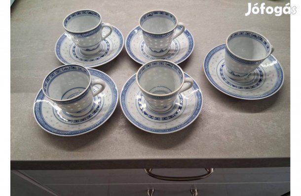 Kínai rizsszemes kávés készlet