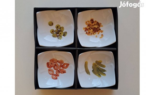 Kínálótál, mártogatós, kóstólgatós, falatozgatós tál szett, készlet