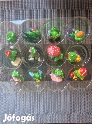 Kinder Froggy Friends 12db-os, német kiadás, teljes sorozat, 1993-as