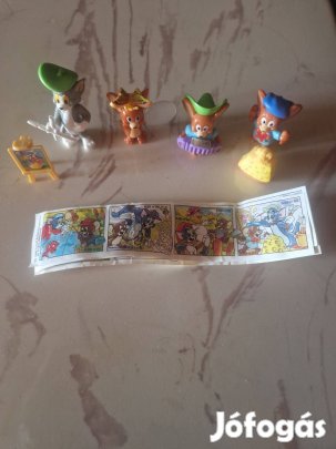 Kinder Tom és Jerry figurák papírjával 1999. 4db