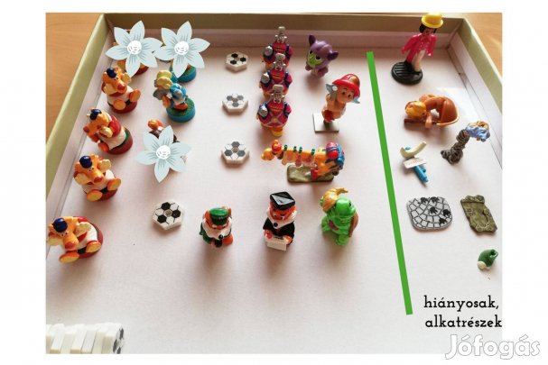 Kinder figura kézzelfestett + cetlik + Stikeez