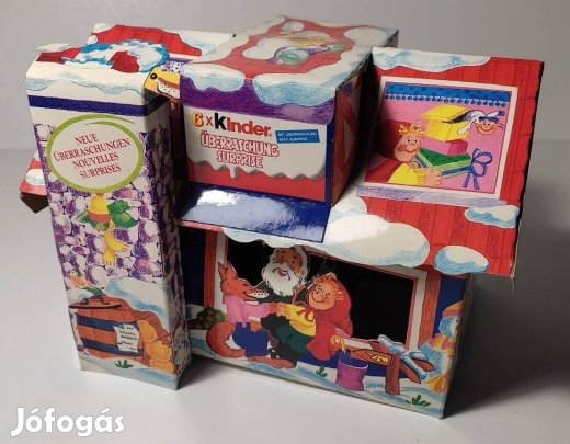 Kinder ünnepi meseházikó papír doboz 1989-ból